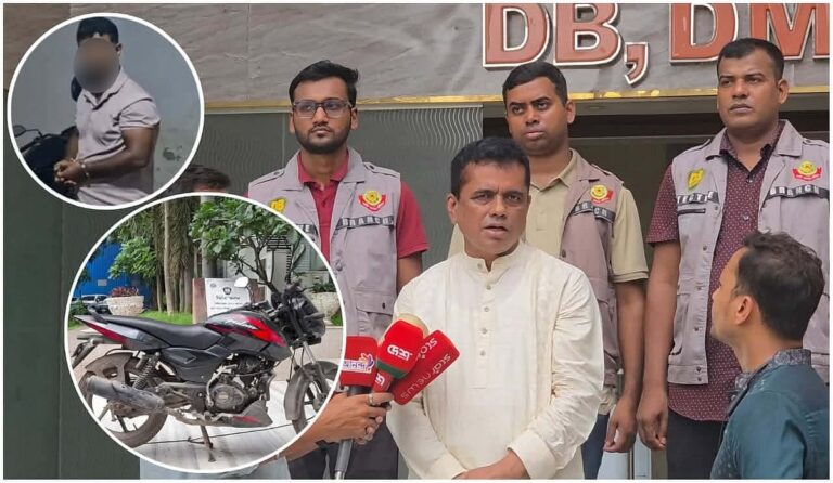 Dhaka Police Seize Motorcycle Used in Multimillion Taka Filling Station Heist