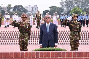 President Mirza Fakhrul Islam Alamgir Pays Tribute to Liberation War Martyrs at National Memorial