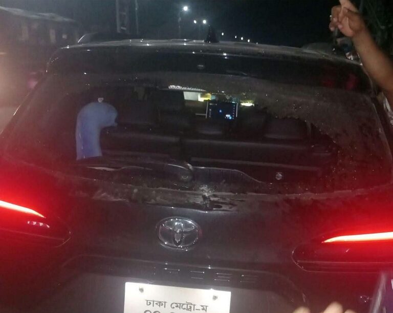 BNP Lawmaker Ainul Haque Car Attacked in Sirajganj Amid Local Protests