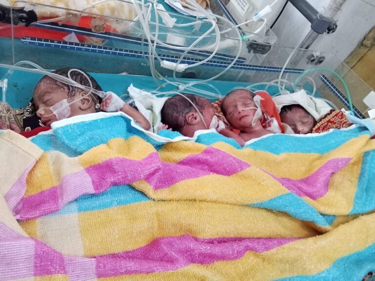 Quadruplets born prematurely at Rajshahi Medical College Hospital remain in stable condition