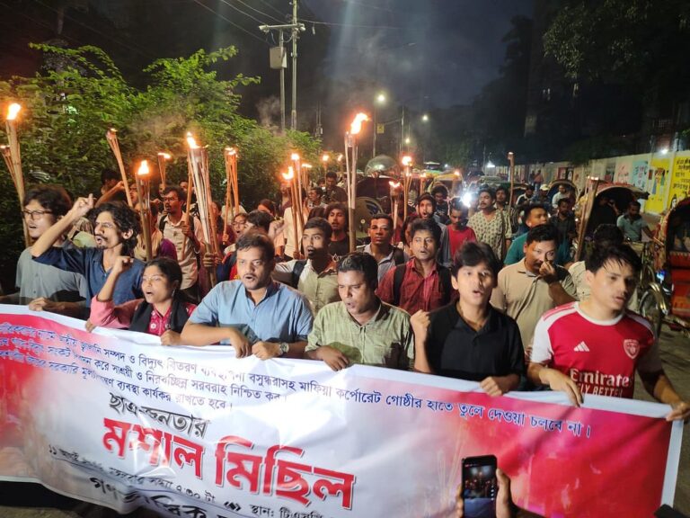 Left-leaning Student Alliance Demands End to Privatization of Energy and Power Sectors