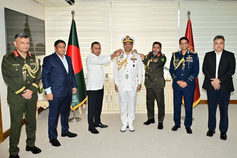Bangladesh Navy Chief Mohammad Nazmul Hassan Promoted to Admiral