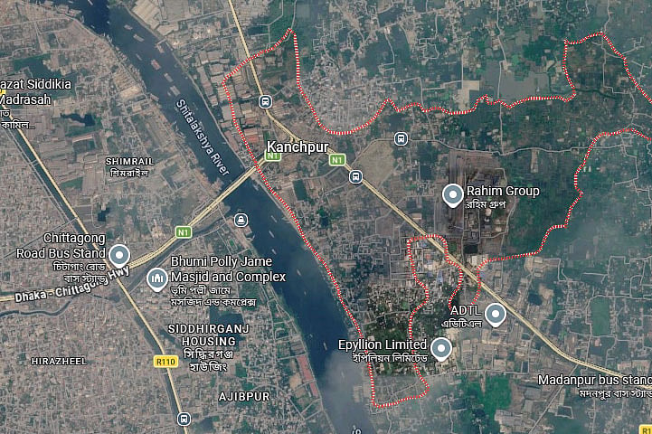 Bridge construction on Dhaka-Chattogram Highway causes traffic delays in Narayanganj