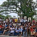 Chatra Dal activists protest alleged irregularities in Dirai family card worker recruitment