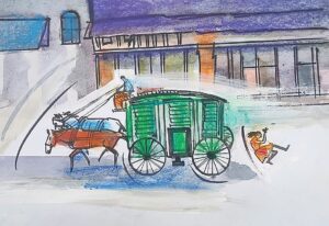 Childhood memory of riding a vintage horse carriage in Old Dhaka and the lesson learned from an accidental fall