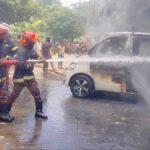 Ambulance explosion at Bagerhat District Hospital leaves driver injured and eight motorcycles destroyed