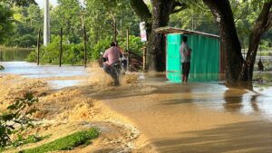 Landslides cut off road access to Sajek Valley following heavy rainfall in Dighinala