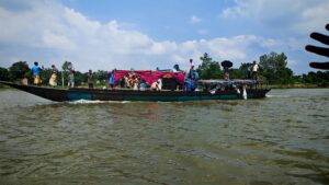 Monsoon surge revitalizes Tulsiganga River as tourists flock to Joypurhat waterways