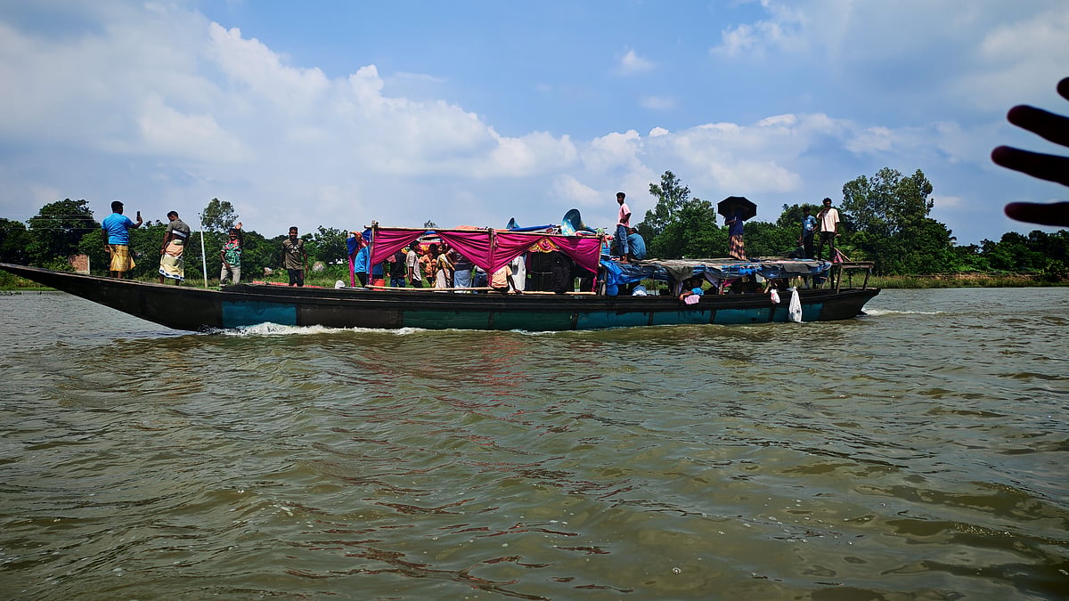 Monsoon surge revitalizes Tulsiganga River as tourists flock to Joypurhat waterways