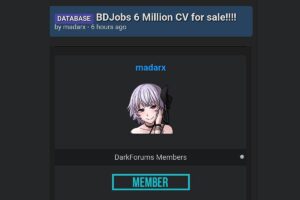 Hacker Group Claims Data Breach of 6 Million BDJobs User Profiles on Dark Web