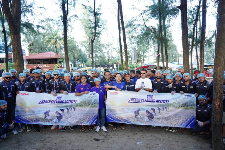 Yamaha Riders Club conducts beach cleanup drive in Coxs Bazar to mark International Youth Day
