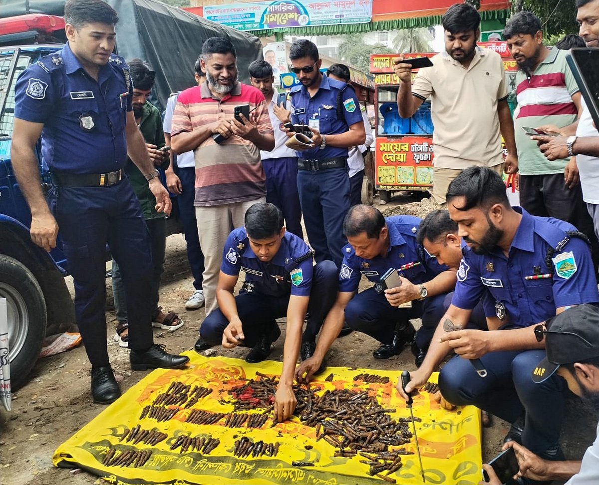 Police recover 334 bullets from construction site in Bogura city center