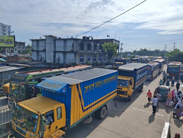 Forty Kilometer Traffic Gridlock Grips Dhaka-Chittagong Highway Following Bridge Repair Work