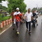 Former student leader sparks public panic in Ishwardi after brandishing firearm while wearing burial shroud