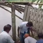 Lawmaker escapes injury as bamboo bridge collapses under officials in Nilphamari
