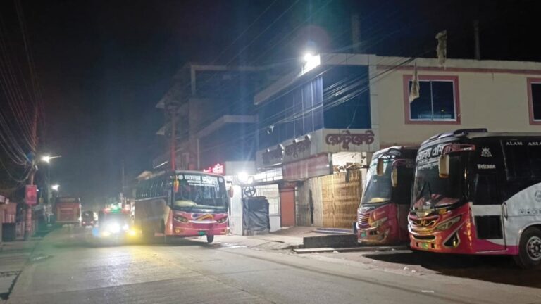 ফুলবাড়ীয়ায় সড়কের ওপর বাস টার্মিনাল জনদুর্ভোগ চরমে