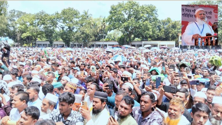 সাঘাটায় জোড়া খুনের বিচার ও অপরাধমুক্ত সমাজ গড়ার আহ্বানে জামায়াতের সমাবেশ