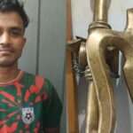 ভূজপুরের মন্দিরে চুরির ঘটনায় যুবক গ্রেপ্তার উদ্ধার পিতলের ত্রিশূল