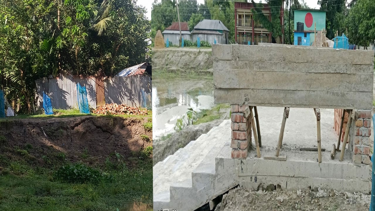 ময়মনসিংহে পুকুর খনন ও ঘাট নির্মাণে অনিয়মের অভিযোগ স্থানীয়দের ক্ষোভ