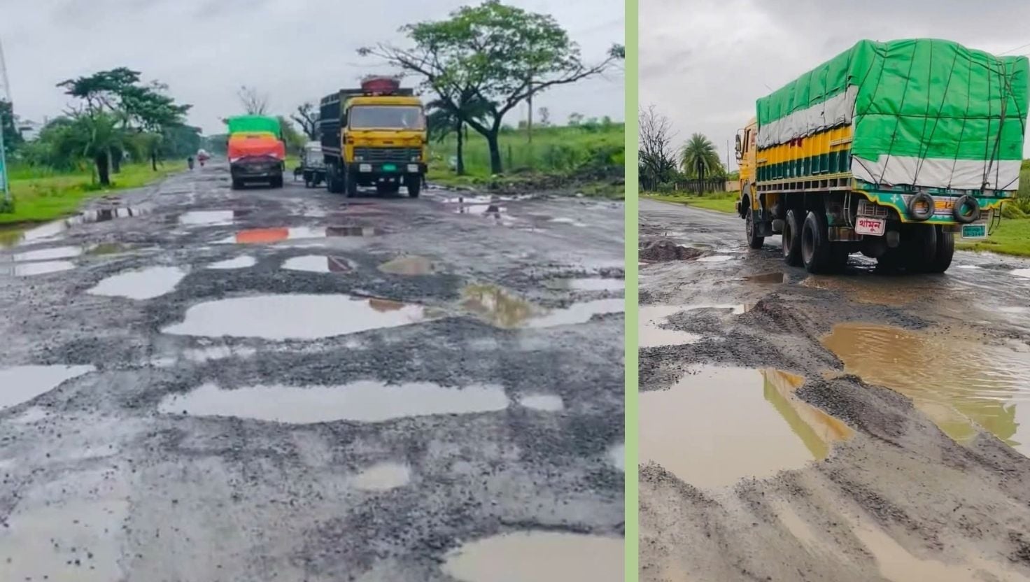 সংস্কারের ছয় মাসেই বেহাল মোংলা বন্দর সড়ক, কাজের মান নিয়ে জনমনে প্রশ্ন