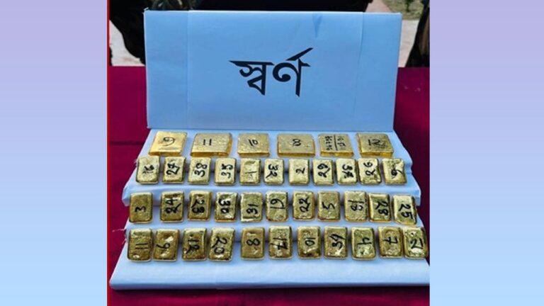 চুয়াডাঙ্গার দর্শনা সীমান্তে সাড়ে ১৩ কোটি টাকার স্বর্ণসহ পাচারকারী আটক