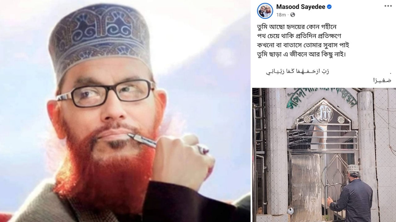 বাবা দেলাওয়ার হোসাইন সাঈদীকে নিয়ে আবেগঘন স্ট্যাটাস দিলেন মাসুদ সাঈদী
