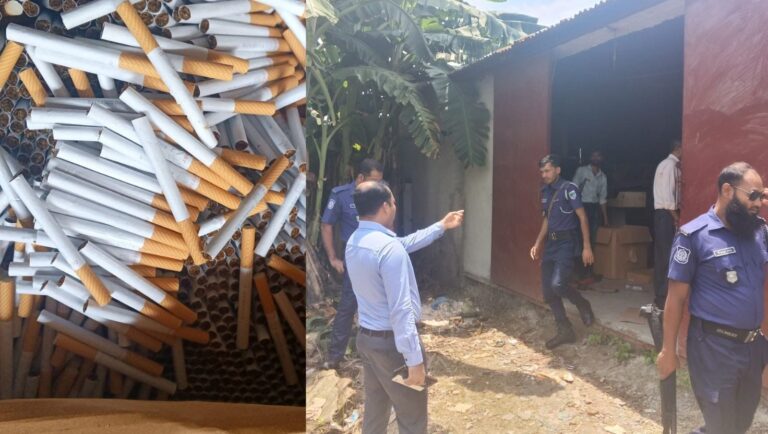 কুষ্টিয়ায় দুই কোটি টাকার নকল সিগারেটসহ কারখানা জব্দ