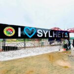 Sylhet residents protest installation of signage obscuring historic Keane Bridge
