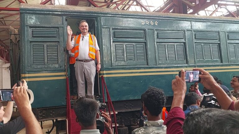 US Ambassador Peter Haas Highlights US-Bangladesh Rail Partnership During Inaugural Train Journey in Northern Bangladesh