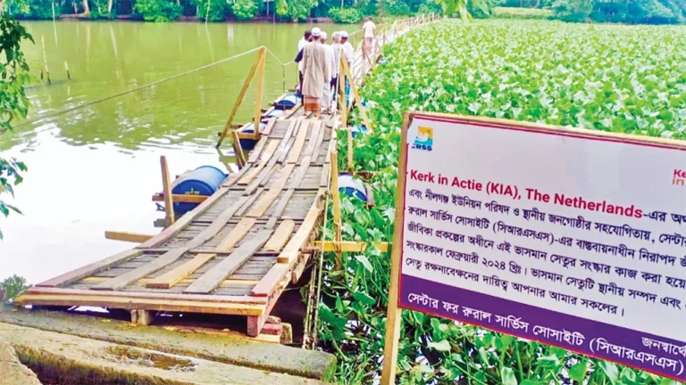 পাখিমারা খালে সেতুর অভাবে তিন দশক ধরে চরম ভোগান্তিতে পাঁচ শতাধিক কৃষক